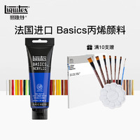 Liquitex 丽唯特 进口丙烯颜料118ml金色白色套装初学者墙绘专用防水不掉色流体画材料手绘diy美甲涂鸦画鞋