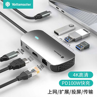 Yottamaster 尤达大师 Type-C扩展坞USB-C拓展坞分线器网线转接头通用