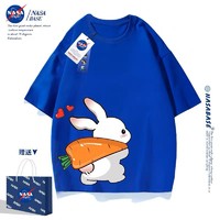 NASA SOLAR NASA联名兔子短袖t恤男2023新款潮流宽松纯棉潮牌情侣装夏季体恤