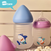 EASYCare 伊斯卡尔 硅胶玻璃奶瓶新生婴儿大宽口仿母奶瓶宝宝防爆防胀气奶瓶