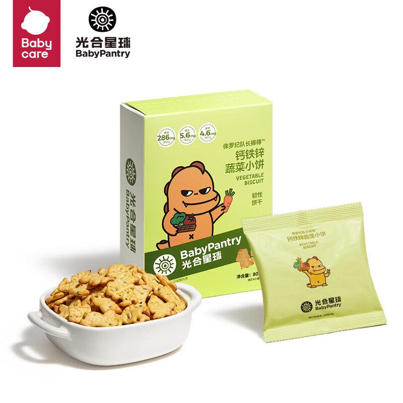 BabyPantry 光合星球 儿童零食高钙饼干80g