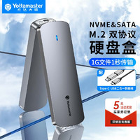 尤达大师 M.2 NVMe/SATA移动硬盘盒 固态硬盘盒Type-C3.2台式机笔记本电脑外置盒子 M.2 NVMe/SATA