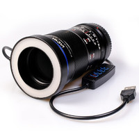 LAOWA 老蛙 鏡頭微距攝影專用環形補光燈亮度可調三色 黑色 49mm口徑