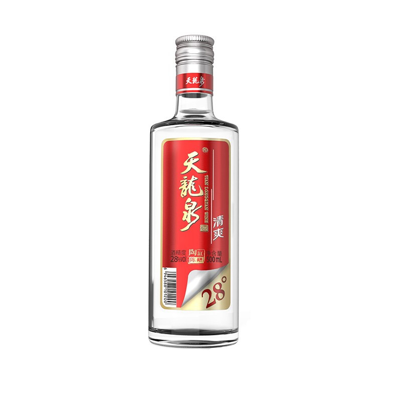 广西天龙泉酒二代清爽低度酒500mL 28度*1瓶