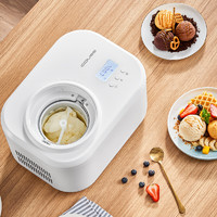 COUSS 卡士 冰淇淋机制冷家用雪糕机1L大容量 全自动式多功能  CI510 白色