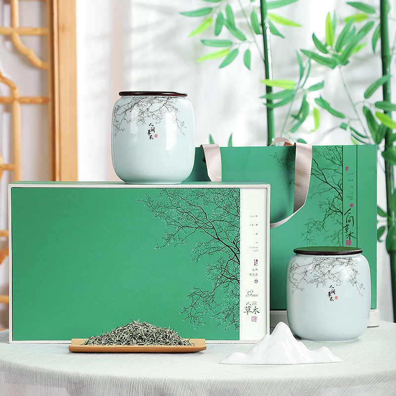 陈一凡正宗毛尖茶2023新茶叶明前春茶嫩芽浓香型陶瓷礼盒装绿茶