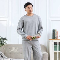 COMO LIVING 吸湿发热保暖绒家居服 2XL 花灰