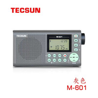 德生(Tecsun)M-601调频收音机录音机蓝牙音箱音乐播放器可插卡可充电液晶屏幕显示 灰色+充电器