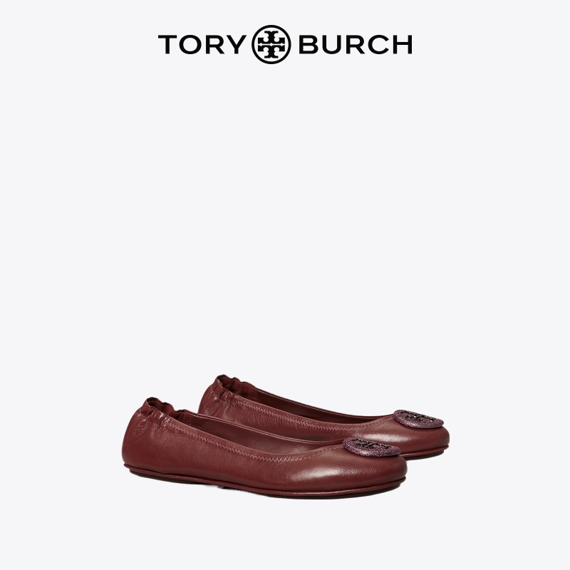 TORY BURCH 汤丽柏琦 MINNIE羊皮革平底芭蕾舞鞋 143383