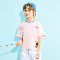 夏款亲子装儿童短袖男童t恤森马集团旗下 110 粉色
