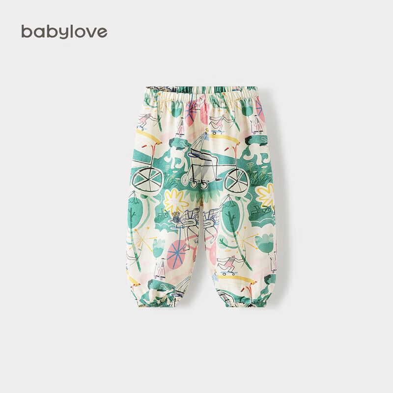 Babylove 婴儿防蚊裤夏季薄款男女宝宝灯笼裤束脚裤休闲裤子外出树荫裤