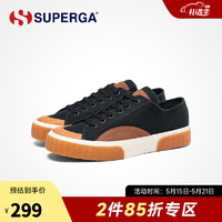 SUPERGA 男鞋 休闲帆布鞋 复古低帮运动板鞋舒适便捷工装风休闲鞋 黑色 39