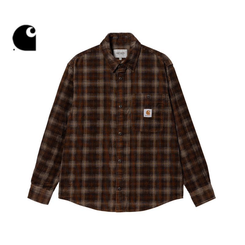 Carhartt WIP工装衬衫男装经典LOGO标签口袋灯芯绒格纹029442BJ