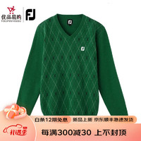 FOOTJOY 高尔夫服装男士新款FJ男装V领长袖毛衣舒适保暖 83090深翠绿 XL