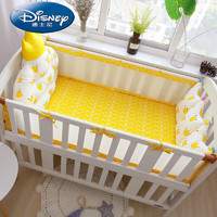 迪士尼（Disney）春上新轻奢品牌ins皇冠造型床头靠垫婴儿床围棉宝宝夏天透气床上 皇冠 3片围(2短1长)+床单