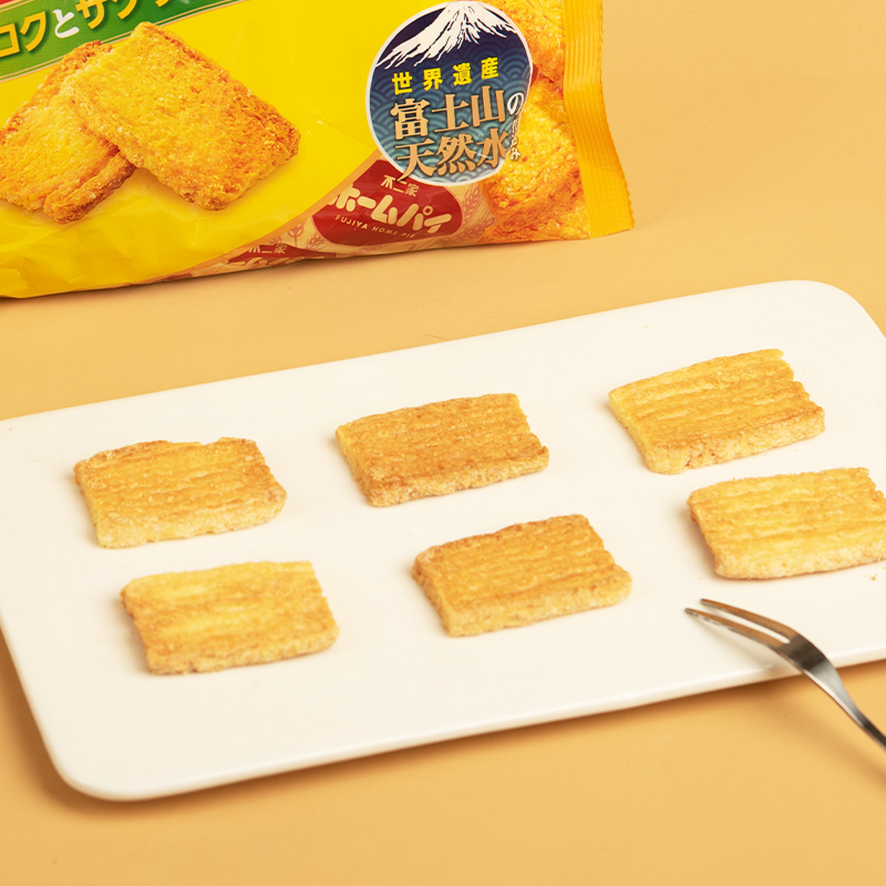 日本进口FUJIYA不二家原味千层酥饼干早餐独立包装办公室零食小吃
