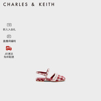 CHARLES&KEITH23春季新品CK9-71850044花朵装饰儿童平跟凉鞋 Red红色 27