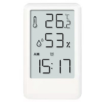 康巴丝（Compas）多功能电子闹钟 厨房桌面时钟大屏幕温湿度计学生闹钟HX-9032白色