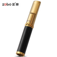 zobo 正牌 粗细双用黑檀木微孔过滤金属咬嘴清洗型烟嘴礼盒装ZB-220A
