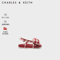 CHARLES&KEITH23春季新品CK9-71850037蝴蝶结装饰儿童休闲凉鞋 Red红色 29