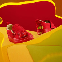 VANS范斯童鞋官方 Haribo联名Slip-On V一脚蹬穿脱自如小童板鞋 紫红色 25 实测内长15.8cm