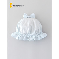 Tongtai 童泰 四季0-3个月新生婴儿男女宝宝提花网眼莫代尔棉护囟门胎帽子 蓝色 0-3个月