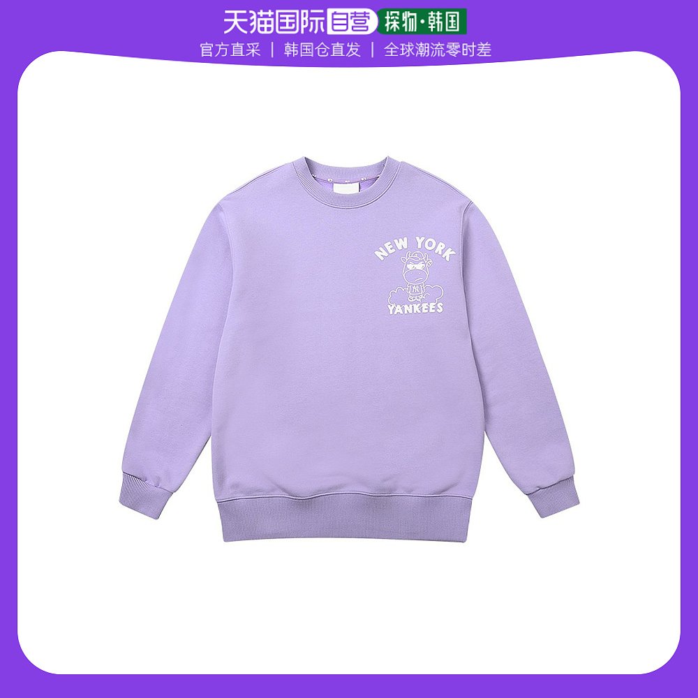 韩国直邮MLB卫衣男女情侣cash cow牛年生肖印花圆领套头31MTC1111 黑色-50L,M, XS