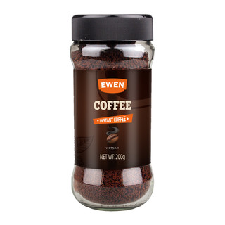 88VIP：EWEN 意文 咖啡越南原装进口速溶咖啡200g*1瓶黑咖啡粉芳香微苦