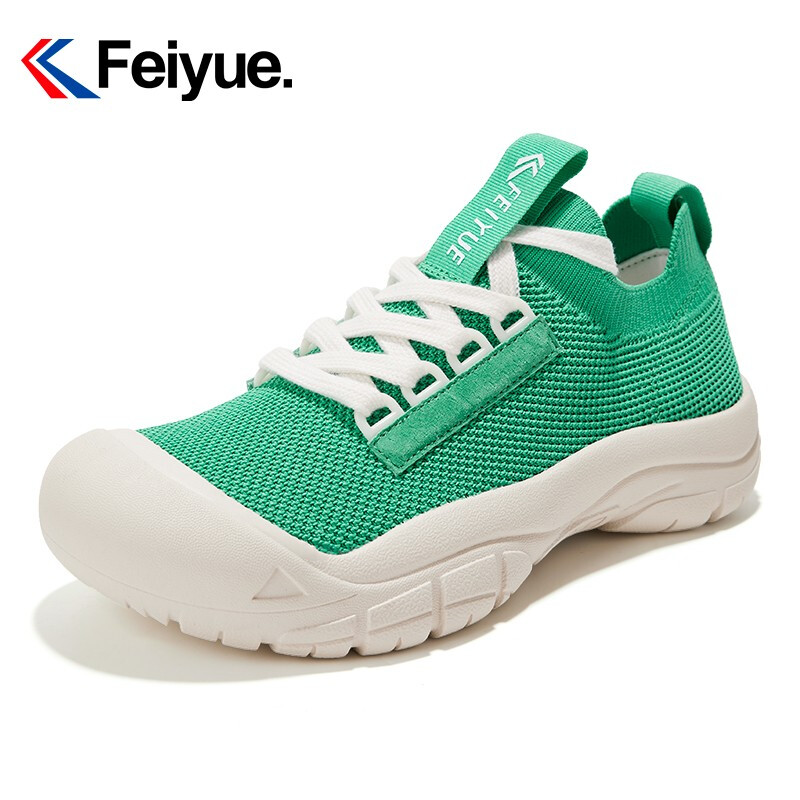 飞跃（Feiyue）官方 大头鞋女春季新款舒适透气运动鞋百搭休闲鞋女573 573绿色 40 标准尺码