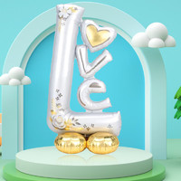 June bride连体LOVE铝膜气球派对用品六一儿童节礼物求婚装饰结婚生日礼物