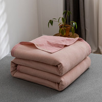 眠度 全棉毛巾被子 单人双人加厚型老式纯棉毛巾毯儿童午睡夏季空调被毛毯子 纯真粉红 180x200cm（约2斤）