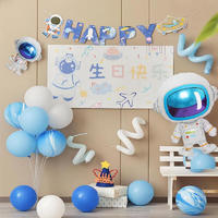 OUNIZI 欧妮姿 生日场景布置男孩太空人主题海报气球套餐儿童生日派对惊喜装饰