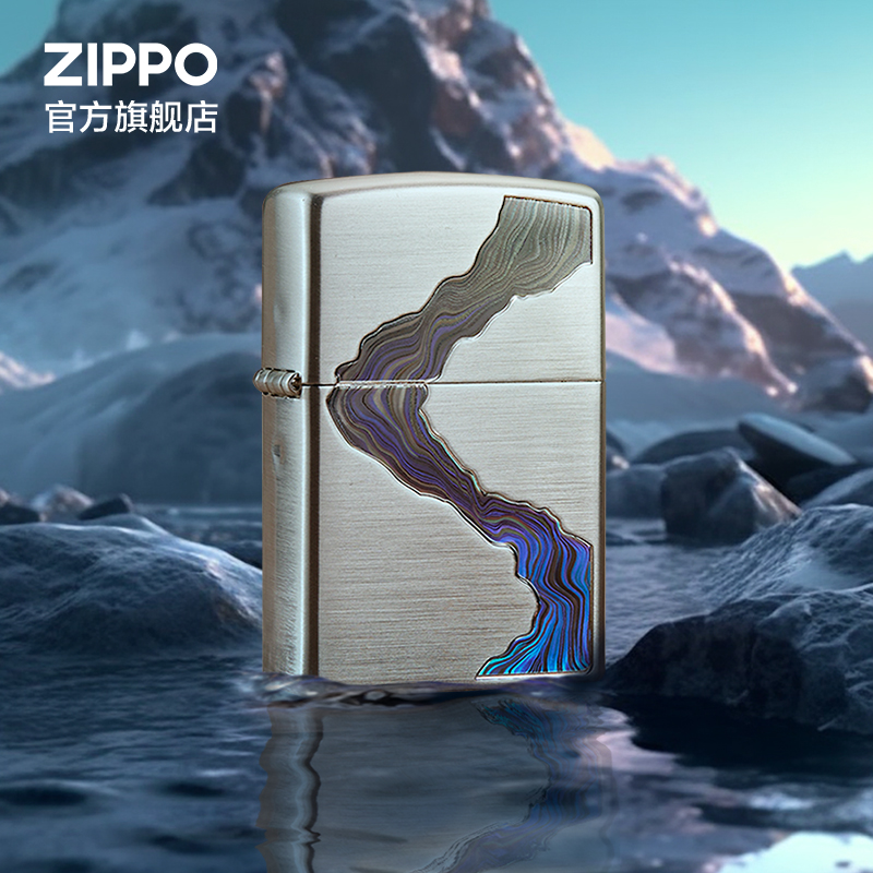 ZIPPO 之宝 川流不息 防风煤油打火机 单机