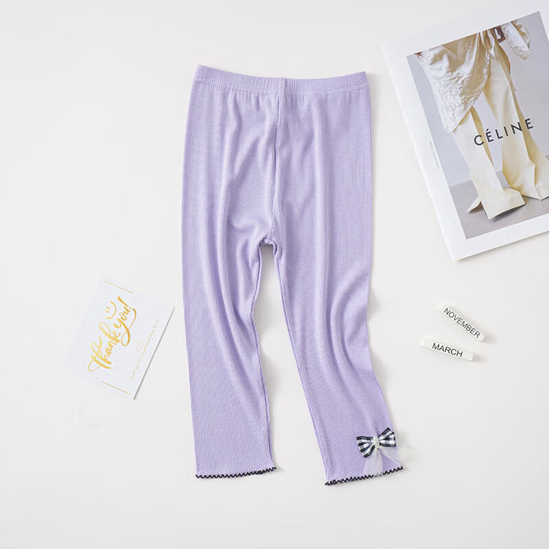 瑄妮薇 女童打底裤宝宝莫代尔韩版七分裤薄款