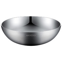 美厨（MAXCOOK）304不锈钢碗 汤碗双层隔热 加厚日式碗餐具面碗20cm MCWA806