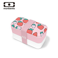 monbento 日式成人儿童便当餐盒分格多层便当盒学生上班族可微波便携式饭盒 芝芝莓莓1L