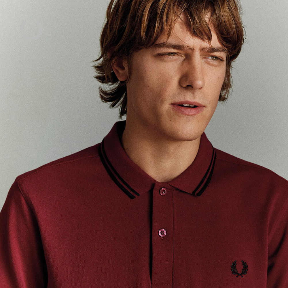FRED PERRY男士POLO衫2023夏季商务休闲麦穗短袖重磅多彩T恤M3600 橘色M38 XS