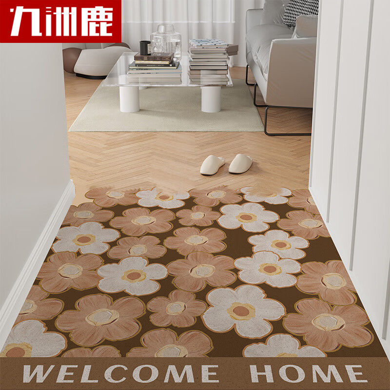 九洲鹿 入户门地垫地毯大门丝圈踩脚垫可裁剪垫子60*90cm