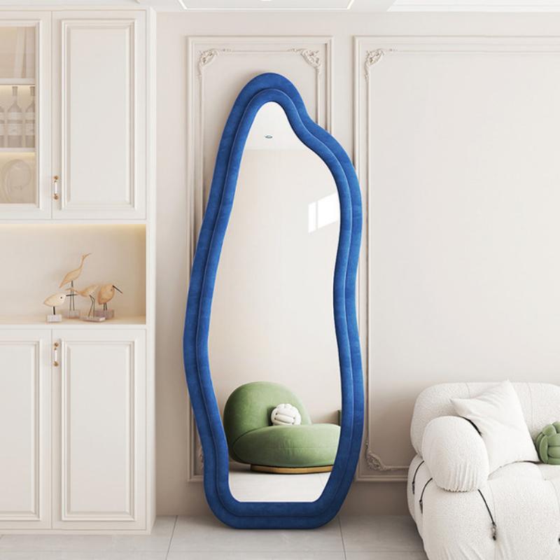 网红异形云朵镜子全身镜轻奢风穿衣镜家用落地镜试衣镜服装店专用