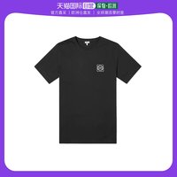 欧洲直邮LOEWE/罗意威 男士黑色棉质饰徽标刺绣圆领短袖T恤