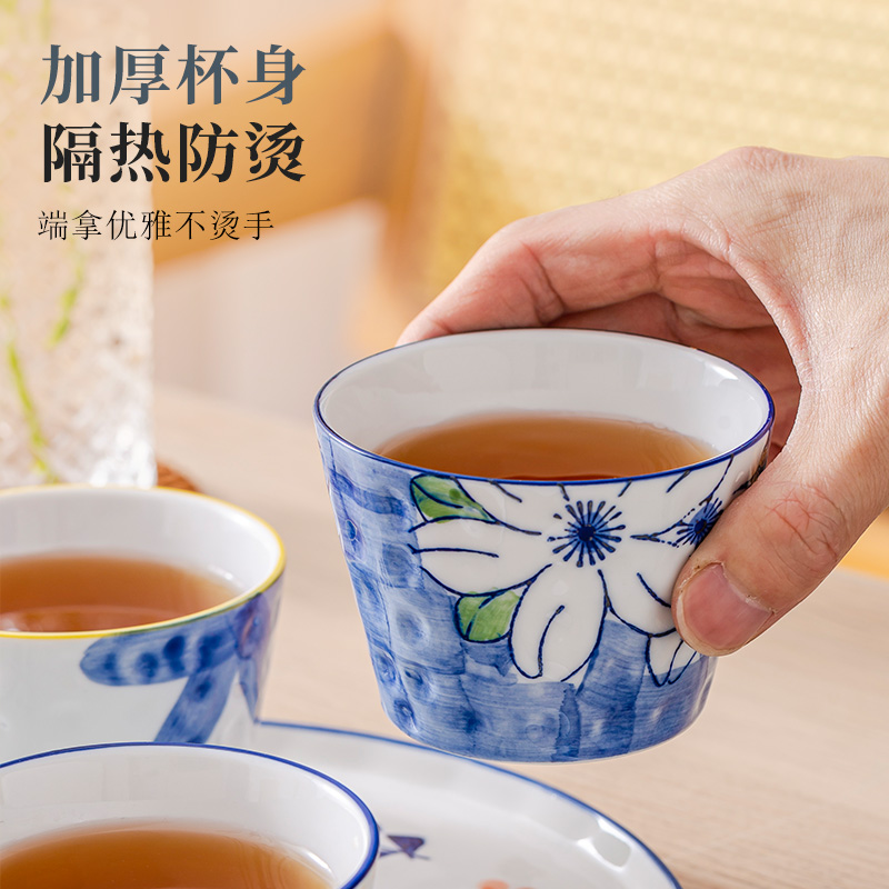 茶杯围炉煮茶杯陶瓷茶碗喝茶日式品茗杯主人杯功夫茶杯水杯小杯子