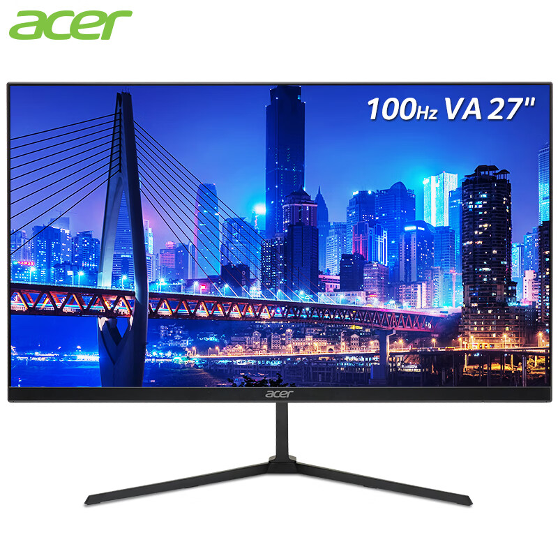 宏碁（Acer）暗影骑士27英寸100Hz刷新4ms响应HDMI接口全高清HDR纤薄电竞显示器QG270