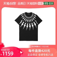 香港直邮Neil Barrett 黑色印花图案T恤 PBJT890S509S