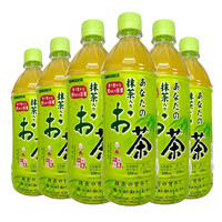 日本进口三佳丽无糖绿茶三佳利清香无糖绿茶0脂肪网红茶饮料500ml*6瓶