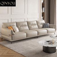 亲友（qinyou）2023年新款意式极简布艺沙发组合大小户型客厅家具整装布沙发 直排2.2M