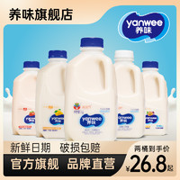 养味牛奶发酵乳酸菌饮料儿童成人早餐牛奶酸奶饮品1kg大桶整箱批