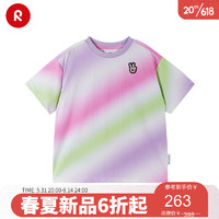 reima男女儿童大童T恤2023年春夏新款Minna联名可爱印花舒适短袖 紫色5454 134
