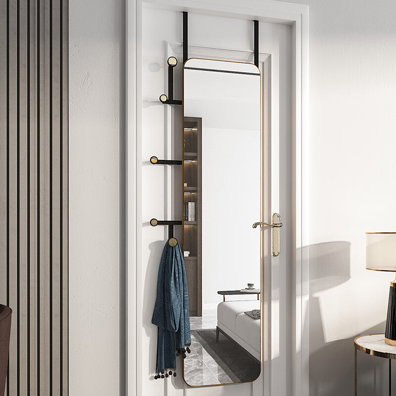 ANERYA 安尔雅 穿衣镜子高清全身镜挂门穿衣镜学生家用化妆镜门后挂衣镜7