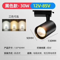 凯都灯饰（HIDOO lighting）低压通用LED轨道灯12V24V36V48V60V72V伏地摊摆摊三轮电瓶射灯 30W-黑色（1个装） 暖光3000K（推荐）