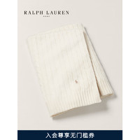 RALPH LAUREN 拉夫劳伦 Garrett绞花编结毛毯RL80530 101-白色 101-白色/毯子（95×140cm）